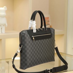 Alternative view of PORTE-DOCUMENTS JOUR NM Briefcase Crafted from the instantly recognizable Damier Cobalt canvas, the Porte-Documents Jour Briefcase offers a more casual and compact alternative to the Porte-Documents Voyage Travel Bag. Designed for the urban professional, this versatile bag features multiple carrying options.The front pocket features a zippered closure and accommodates a 15-inch laptop. Dimensions: 37 x 28 x 6 cm